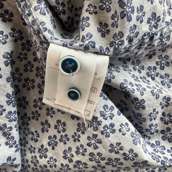 HERITAGE REPORT COLLECTION Floral Short Sleeve Button Down Size Large Slim Fit - Picture 10 of 11